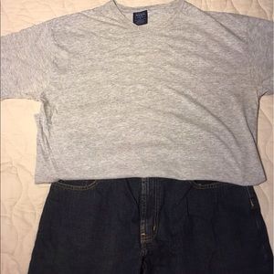 Gray Structure v-neck tee